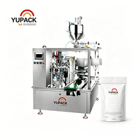 Ligne d'emballage de condiments liquides haute précision en doypack, machine d'emballage automatique de sauces en sachets préformés avec pompe à piston