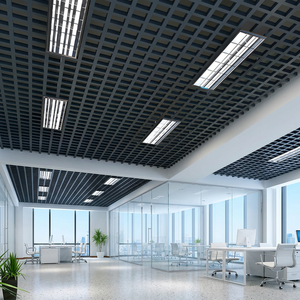 Plaques de plafond en fibre de verre perforées 2x4 pieds, insonorisées, ignifuges, pour bureaux, design contemporain - Product Image 1