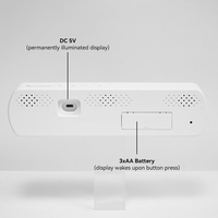 Horloge numérique à affichage LED électronique grand écran portable avec télécommande, calendrier, heure, étanche, intérieur, monde