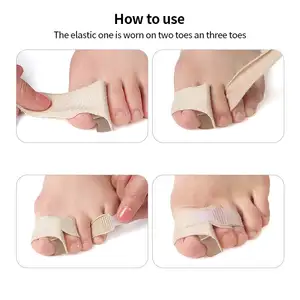 YEBEI Shoe Pad Big Toe Separator Gel Cloth Bandage Hallux Valgus Bunions Corrector Toe Correctors For Other Insoles