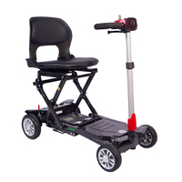 Ventes d'usine JBH, scooter électrique léger à 4 roues en fibre de carbone, valise légère pour personnes handicapées