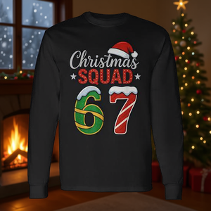 Maglietta a maniche lunghe Christmas Squad 67 con design natalizio per Natale - Product Image 3
