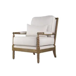 Оптовая продажа по хорошей цене, французское кресло с мягкой обивкой, стул из льняной ткани с крыльями, французское кресло