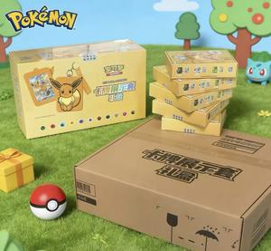 Collection de cartes Pokémon PTCG édition chinoise Eevee – <span class=keywords><strong>Coffret</strong></span> de présentation <span class=keywords><strong>premium</strong></span> pour enfants – Boîte cadeau scellée - Product Image 2