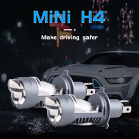 Nouveauté Auto Light : Phare à lentille de projecteur mini LED H4 40W 6000K 12V Plug & Play Sanvi, garantie 12 mois, ajustement universel