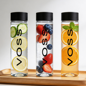Bouteille en verre transparente personnalisable rechargeable de 350 ml, 500 ml, 800 ml, 1 L pour boissons, jus, soda, <span class=keywords><strong>eau</strong></span> minérale <span class=keywords><strong>Voss</strong></span> avec bouchon à vis - Product Image 1
