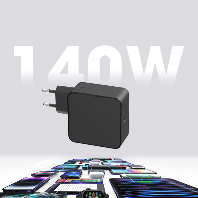 140W USB C Charger Laptop Charger Multi Fast Charge GaN Power Adapter for MacBook iPhone Samsung