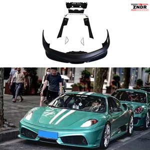 สำหรับ Ferrari F430 ปี 2004-2009 อัพเกรดเป็นชุดแต่งสไตล์ 430 Scuderia วัสดุคาร์บอนไฟเบอร์แบบเปียก ประกอบด้วยกันชนหน้า-หลังและสเกิร์ตข้าง - Product Image 1
