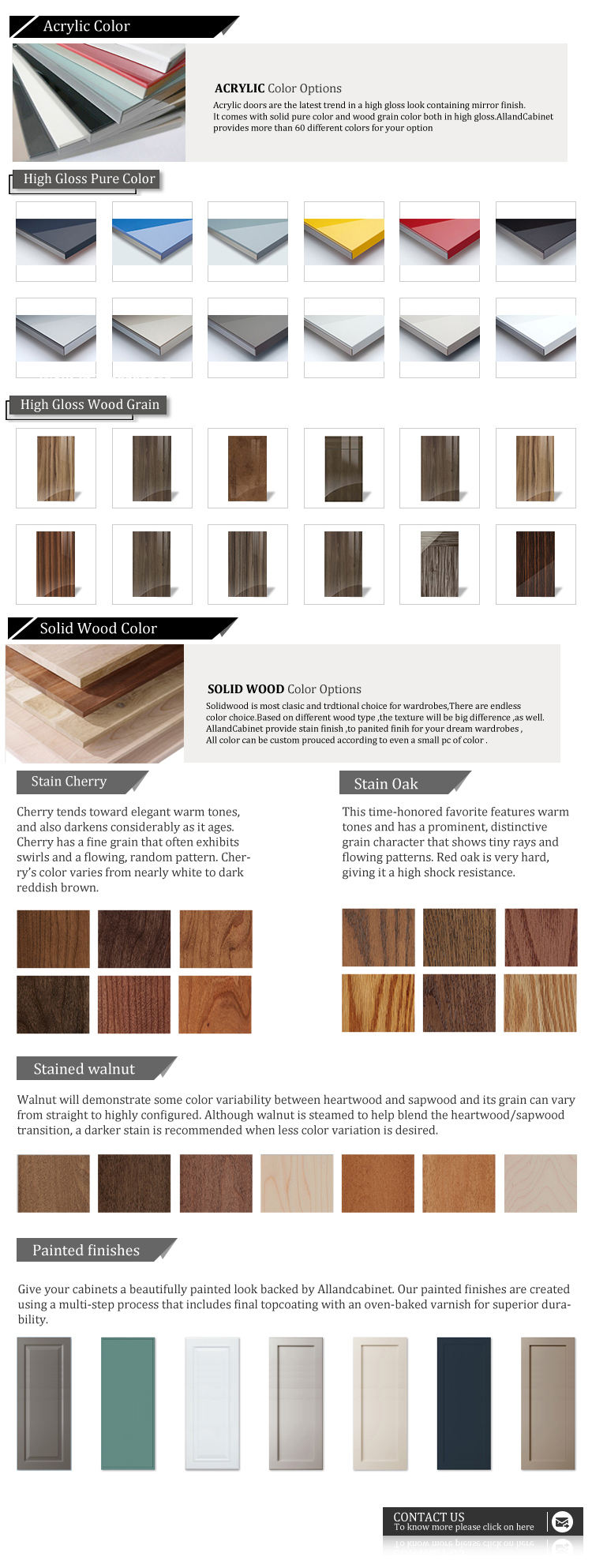 Veuillez nous contacter pour obtenir plus d'options de couleurs