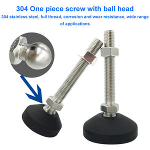 D60 * M10 * L80เฟอร์นิเจอร์ปรับระดับขาหมุนปรับได้ปรับระดับ M10เท้าพร้อมฐานไนลอนกันลื่นขนาด60มม. - Product Image 2