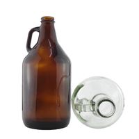 Vente directe d'usine, bouteilles en verre ambré transparentes personnalisées de 1000 ml (32 oz) pour l'emballage en verre