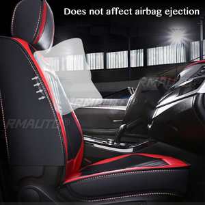 11 pièces Housses de siège de voiture 5 places, protection de siège automobile, coussin de luxe en cuir PU, ensemble complet avant + arrière pour SUV et camion - Product Image 2