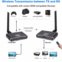 200M Draadloze HDMI Extender met Rotatie 5.8G 1080P HD HDMI Audio Video Zender en Ontvanger met HDMI Loop Out 8TX naar 1Rx