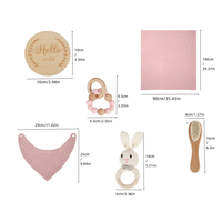Nouveaux Coffrets Cadeaux Bébé Multifonctions 0-12 Mois : Attache-tétine, Couverture, Bavoir, Brosse et Jouets