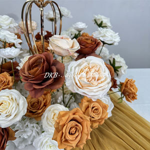 Guirlande de fleurs artificielles orange de luxe pour les fêtes d'automne, décoration extérieure, cadeaux, fournitures, ornements, fleurs, plantes - Product Image 4