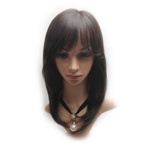 Fashion <b>Long</b> Straight Human Hair <b>Wig</b> 12 Inch Clip In Natural <b>Black</b> Brown Korean Design Lightweight By WIGTS - Product Image 2