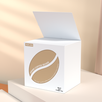 Caja de Cartón Blanca Reciclable para Bebidas de Café, Impresión a Color, con Asa para Colgar, Empaque para Café Frío, Caja Plegable