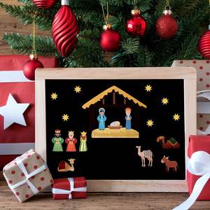 Autocollants OEM pour crèche d'enfants pour <span class=keywords><strong>l</strong></span>'artisanat <span class=keywords><strong>de</strong></span> la crèche Autocollants <span class=keywords><strong>de</strong></span> Noë<span class=keywords><strong>l</strong></span> Autocollants en vrac Fournitures pour fêtes religieuses - Product Image 6