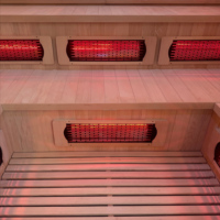 Vila Modern Berkualitas Tinggi Ruang Sauna Kering Kayu Solid untuk 1 Orang dengan Terapi Cahaya Merah Sauna Inframerah