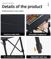 Les chaises de table de pique-nique IGT sont extensibles et multifonctionnelles, idéales pour le camping en plein air comme cuisine mobile, bureau réglable en hauteur.