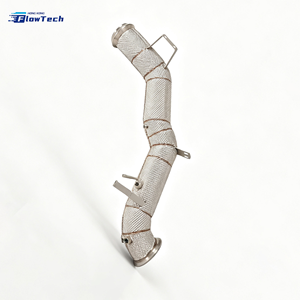 Downpipe FlowTech en acier inoxydable T304 de haute qualité pour Mercedes-Benz C63 W206 C63S M139 2.0T, montage direct, prix direct usine - Product Image 4