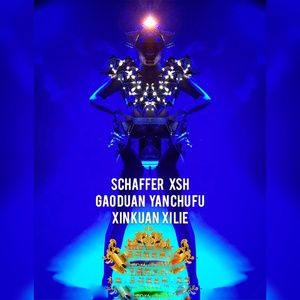 Club nocturno <span class=keywords><strong>GOGO</strong></span> mujeres espejo de Metal triángulo de luz LED de la tecnologí<span class=keywords><strong>a</strong></span> del futuro mostrar Espacio Estrella armadura robot Ropa de baile - Product Image 3