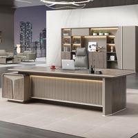 Bureau administratif en forme de L de luxe haut de gamme moderne