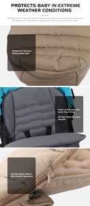 Cerniera inverno poliestere universale <span class=keywords><strong>passeggino</strong></span> pieghevole vestiti appena nati <span class=keywords><strong>sacco</strong></span> a pelo bambino con cerniera - Product Image 5