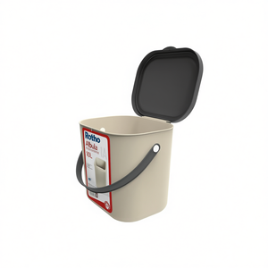 Rotho Waste Container Albula 10L With Lid And Handle For Kitchen Use - Product Image 2