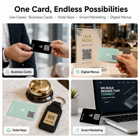 Carte PVC NFC miniature personnalisée NTAG213 avec fonction anti-collision, codage URL/texte, carte laminée couleur haute résolution
