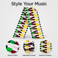 Sangle Jacquard Rayée Personnalisée en Polyester/Coton Écologique et Durable 50mm pour Équipement Musical, Sangle de Guitare, Ceinture de Sac, Lacet de Chaussure, DIY