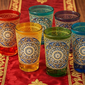 Tasse à thé marocaine multicolore avec imprimé mandala - Product Image 1