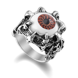 Prepotente titanio acciaio devil eye anello <span class=keywords><strong>Signore</strong></span> <span class=keywords><strong>Degli</strong></span> <span class=keywords><strong>Anelli</strong></span> <span class=keywords><strong>anelli</strong></span> da uomo in acciaio inossidabile - Product Image 1