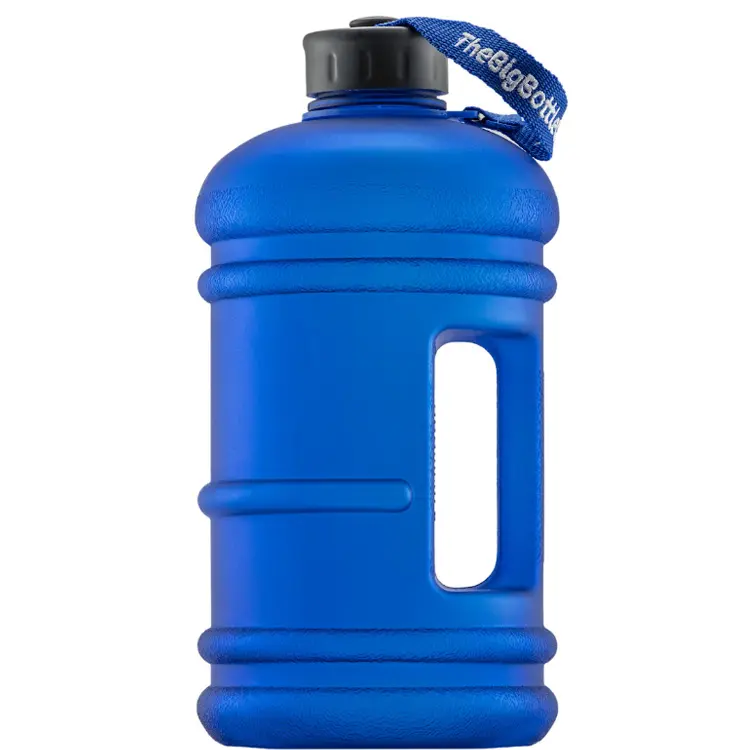 Jarra de agua deportiva grande de 2,2 L, contenedor a prueba de fugas de gran capacidad, de plástico sin BPA con lazo de transporte, para tren de acampada