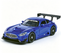 Modèle de voiture de course GT3 en alliage moulé sous pression à l'échelle 1:24, coupé de course à carrosserie large avec grande aile arrière, jouet de collection pour les passionnés de voitures de piste