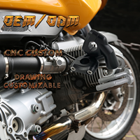 Peninggi setang sepeda motor, alumunium Universal peninggi setang CNC klem dapat disesuaikan gambar pabrik