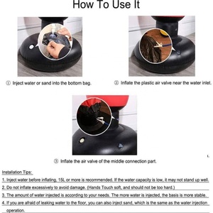 Saco de Boxeo Inflable de Alta Calidad para Golpear y Patinar, de PVC, para Aliviar el Estrés, para Niños, para Ejercicios de Boxeo, Juguete de Reflexes Pesado con Relleno de Agua - Product Image 5