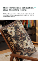 Fauteuil à bascule relaxant, fauteuil inclinable pour adultes, chaise de relaxation en bois pour balcon et salon