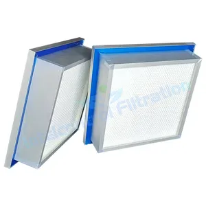 Filtre à air Hepa et ULPA H12 H13 H14 U15 pour salles blanches Mini filtre à boîte à plis en papier synthétique