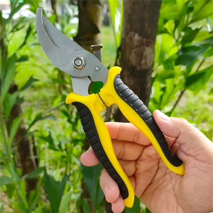 Ciseaux à plantes incurvés en acier inoxydable de haute qualité, taille-haie manuel, ensemble d'outils de jardin, poignée en plastique, bricolage, durable, OEM personnalisable - Product Image 1