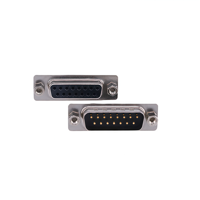 PCB Board Communication Interface Male Female Plug-In Connectors 180 D-SUB Model DP15 PBT Housing