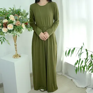 कोस्टम लाइन डबल फेस्ड बटरफ्लाई प्लेन लेडीज़ अबाया के तहत महिलाओं की पोशाक इस्लामिक ईद दुबई डिजाइन मुस्लिम पहनावे के लिए