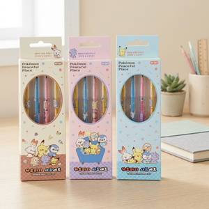 Pokemoned Cartridge Mechanical Pencil Set 0.5mm Korean Kids Stationery <b>Refillable</b> Anime School Gift Children Wholesale - Product Image 2