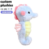 Vente directe usine : Breloque de sac en peluche Hippocampe Pastel, Porte-clés doux en forme d'animal marin, Cadeau pour les amateurs de plage