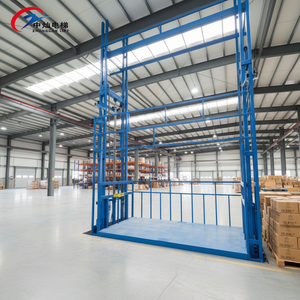 Plateforme élévatrice de fret murale hydraulique Zhongcan à <span class=keywords><strong>prix</strong></span> d'usine, capacité de <span class=keywords><strong>charge</strong></span> 500kg-5000kg, avec rail de guidage et télécommande électrique - Product Image 1
