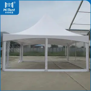 Lybia 20'x20' Tension Wire Tent with Clear Sides for Outdoor Backyard Party Events