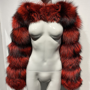 Women Fashion Genuine Fox <strong>Fur</strong> Ultra-Cropped <strong>Bolero</strong> Shrug Real Natural Fox <strong>Fur</strong> Winter Layering Outfits - Product Image 2