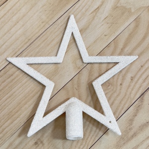 <span class=keywords><strong>D</strong></span>écoration de cadeau de vacances <span class=keywords><strong>d</strong></span>'arbre de Noël matière plastique blanche <span class=keywords><strong>d</strong></span>'étoile supérieure <span class=keywords><strong>d</strong></span>'arbre avec la poussière <span class=keywords><strong>d</strong></span>'or pour la <span class=keywords><strong>d</strong></span>écoration de Noël - Product Image 4