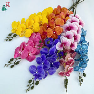 Orchidées Phalaenopsis 3D à 9 têtes, fleurs artificielles en soie pour mariage et décoration intérieure d'hôtel, fabrication artisanale moderne - Product Image 2