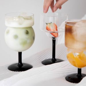 <span class=keywords><strong>Verre</strong></span> à <span class=keywords><strong>vin</strong></span> de luxe <span class=keywords><strong>noir</strong></span> personnalisé à pieds hauts résistant à la chaleur - Product Image 4